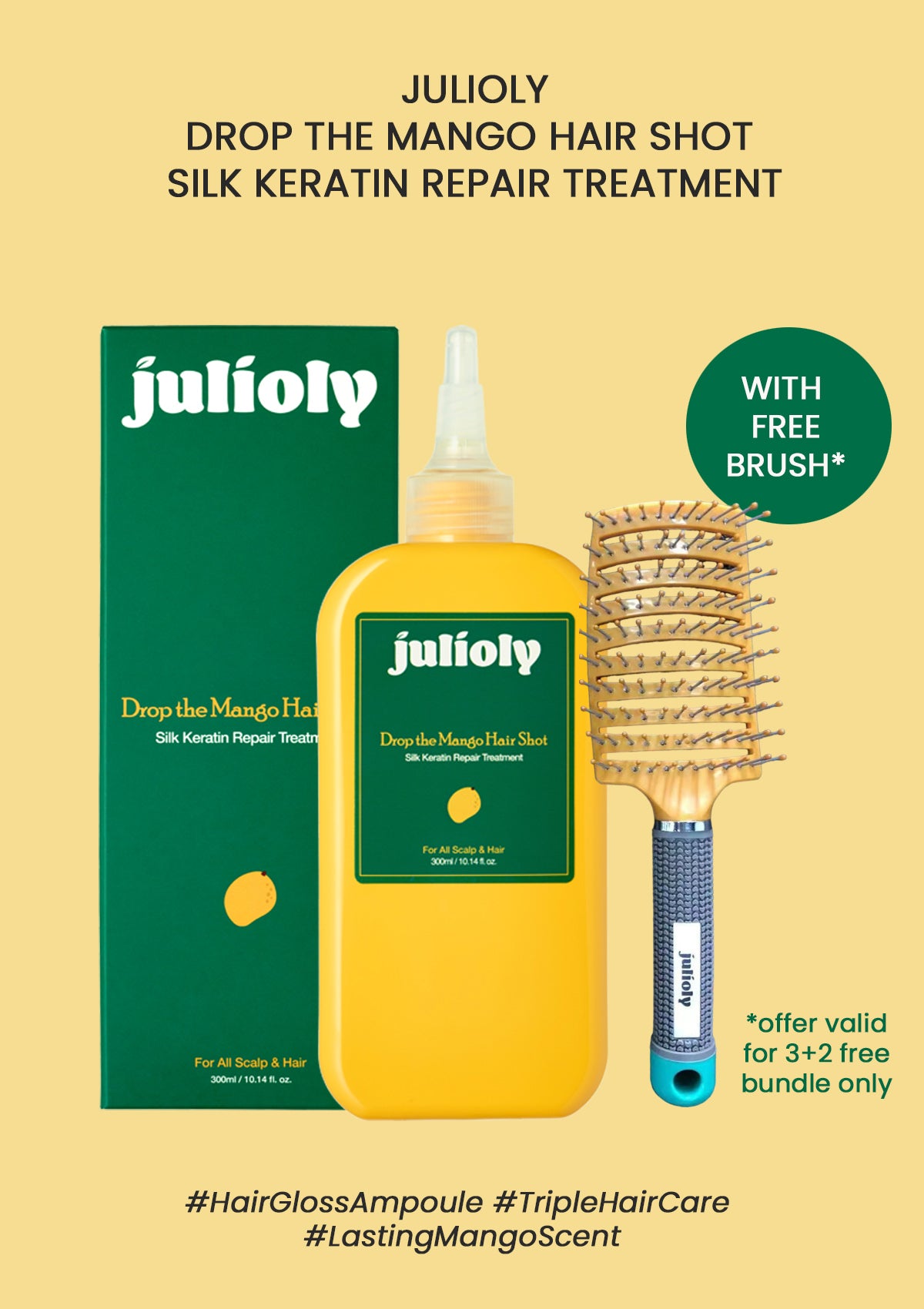 JULIOLY Silk Keratin Repair Treatment for Scalp and Hair 300ml COCOMO