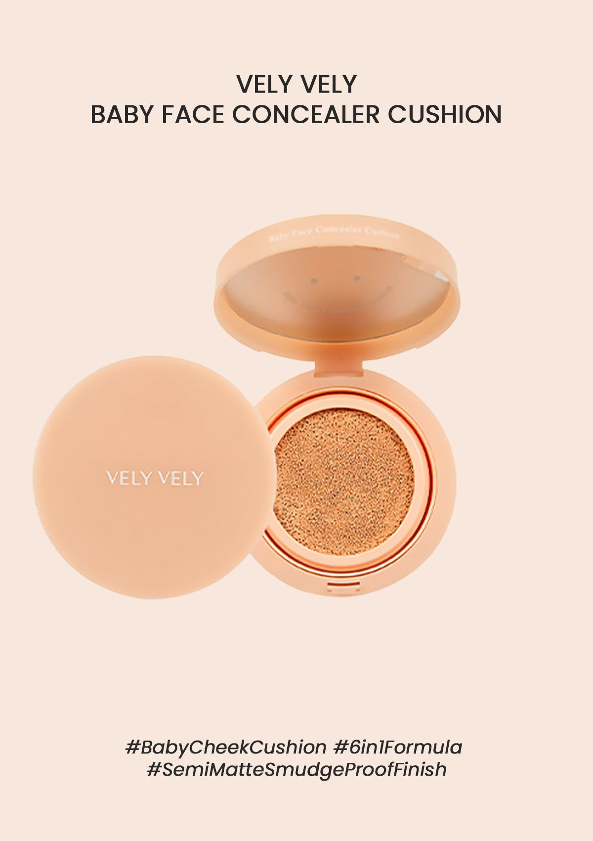 VELY VELY] Baby Face Concealer Cushion Pact 15g - COCOMO