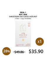 [SHIKOOTAENG] Diet Coffee Hazelnut (1 Box = 3.5g x 30 Sticks)