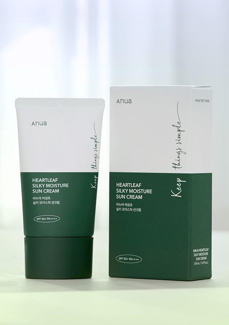 [ANUA] Heartleaf Silky Moisture Sun Cream SPF 50+ PA++++ 50ml