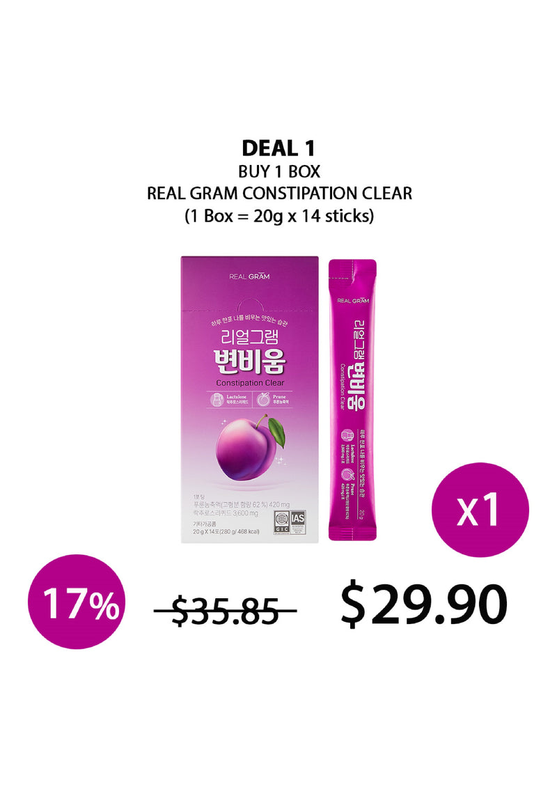 [REAL GRAM] Constipation Clear (1 Box = 20g x 14 Packets)