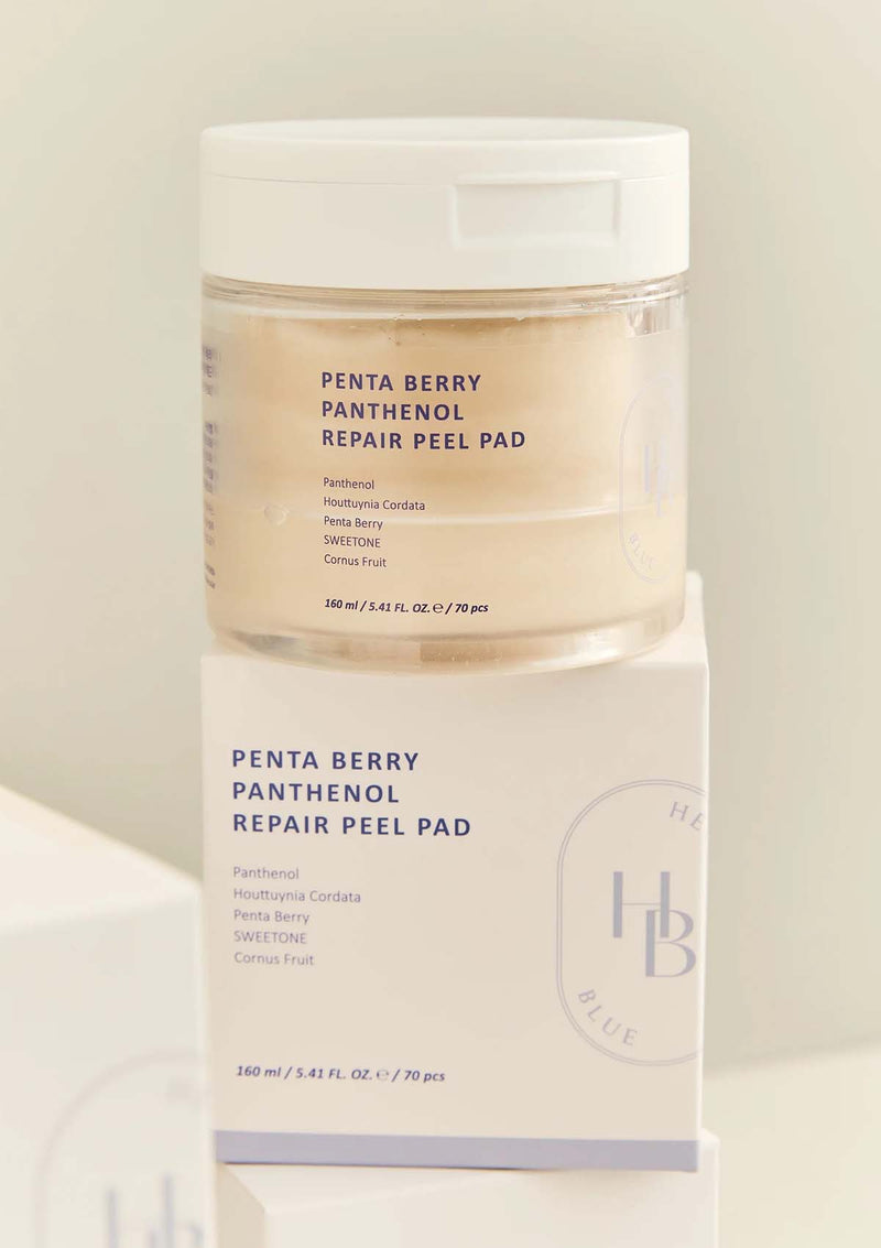 [HEVEBLUE] Penta Berry Panthenol Repair Peel Pad 160ml (1 Box = 160ml x 70 pad)