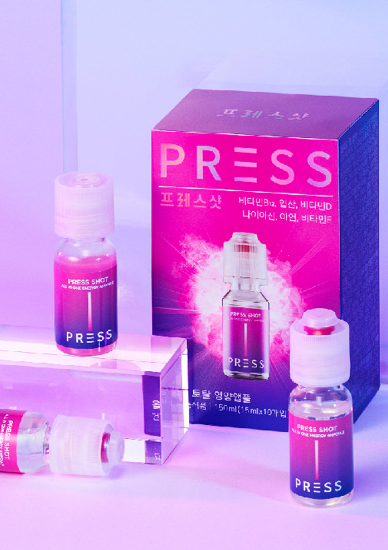 [PRESS SHOT] All-In-One Energy Ampoule (1 Box = 15ml x 10 Bottles)