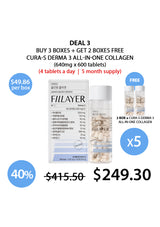 [CURA-S] Derma 3 All-in-One Collagen (1 Box = 640mg x 120 Tablets)