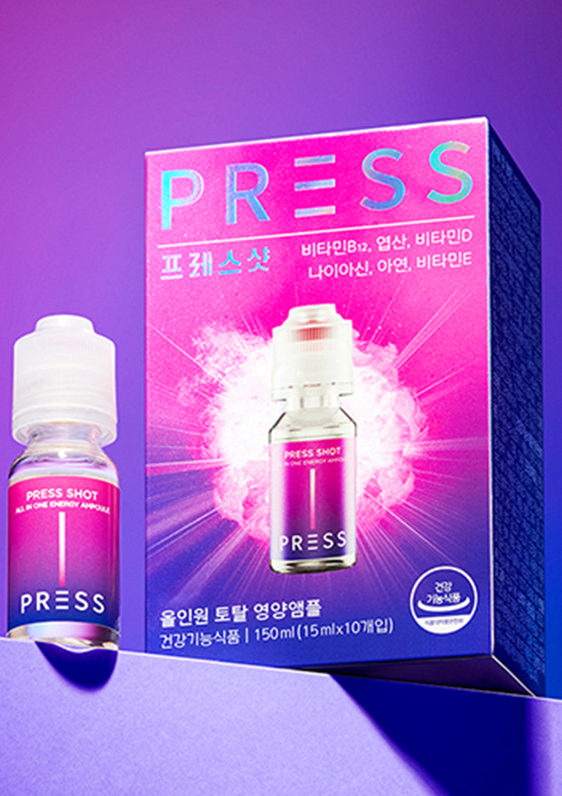 [PRESS SHOT] All-In-One Energy Ampoule (1 Box = 15ml x 10 Bottles)