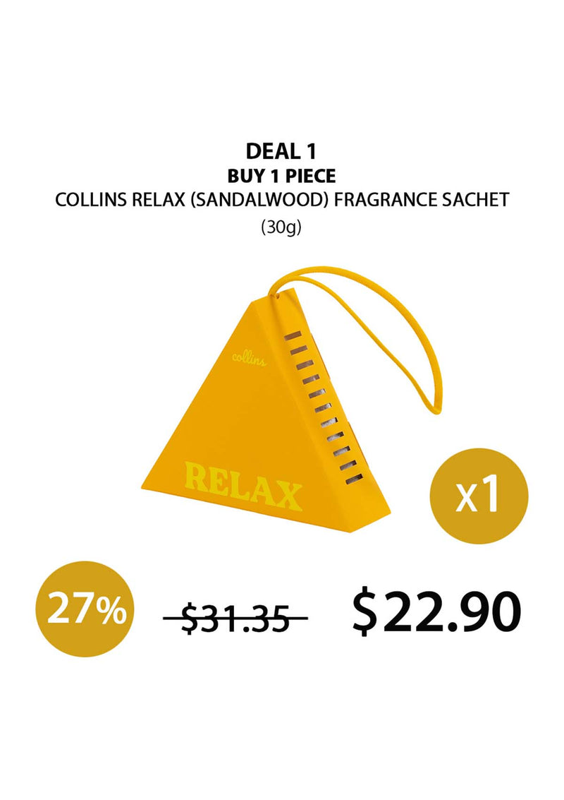 [COLLINS] RELAX SANDALWOOD Fragrance Sachet 30g