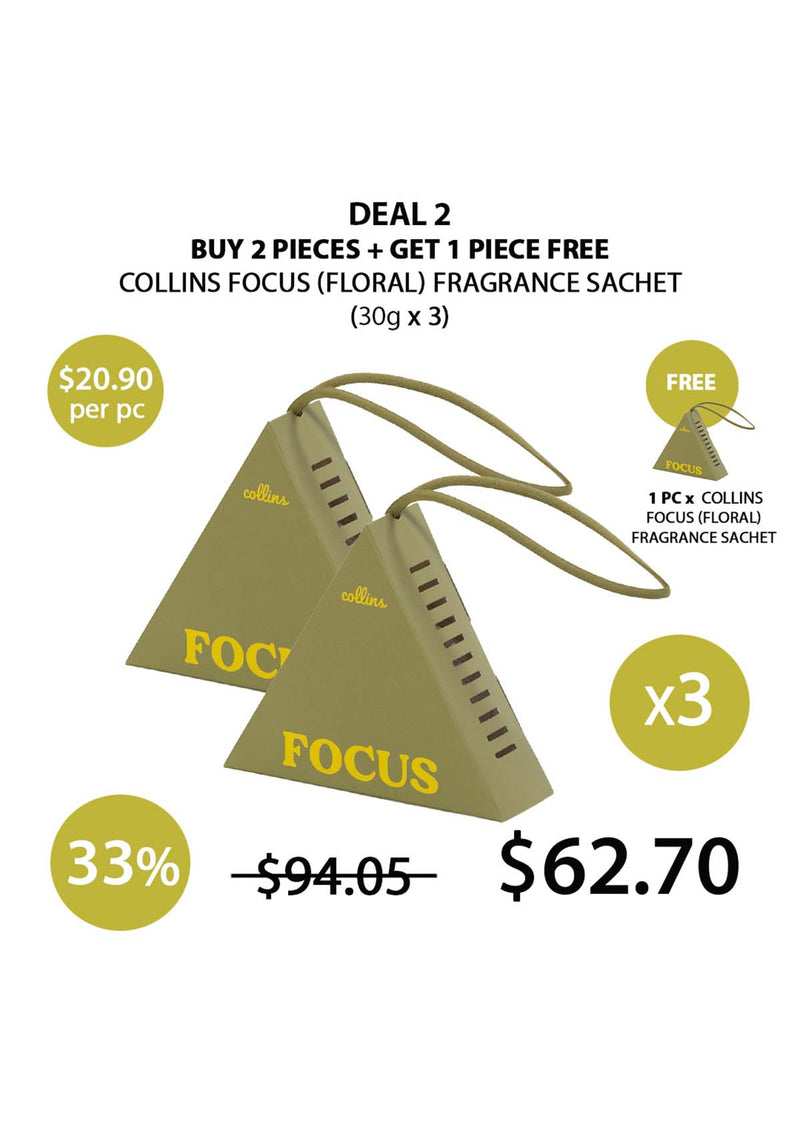 [COLLINS] FOCUS FLORAL Fragrance Sachet 30g