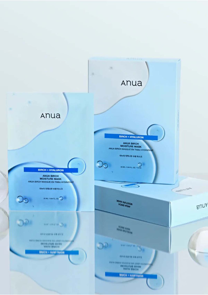 [ANUA] Birch Moisture Mask (1 Box = 25ml x 10 Sheets)