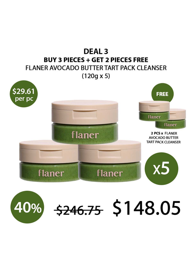 [FLANER] Avocado Butter Tart Pack Cleanser 120g