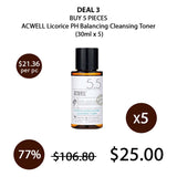 [ACWELL] Licorice PH Balancing Cleansing Toner 30ml/150ml/300ml