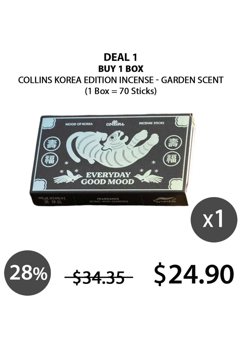 [COLLINS] Limited Korea Edition Incense - Garden Scent (1 Box = 70 Sticks)