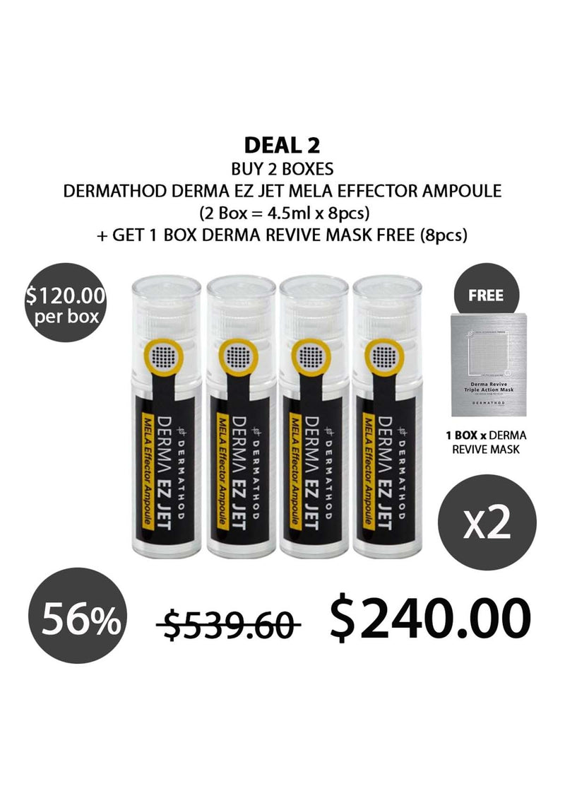 [DERMATHOD] Derma EZ Jet Mela Effector Ampoule (1 Box = 4.5ml X 4pcs)