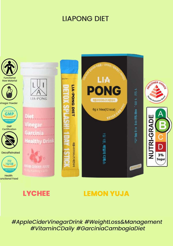 [LIAPONG] Diet - Lemon Yuja & Lychee Flavors (10 sticks/tablets)