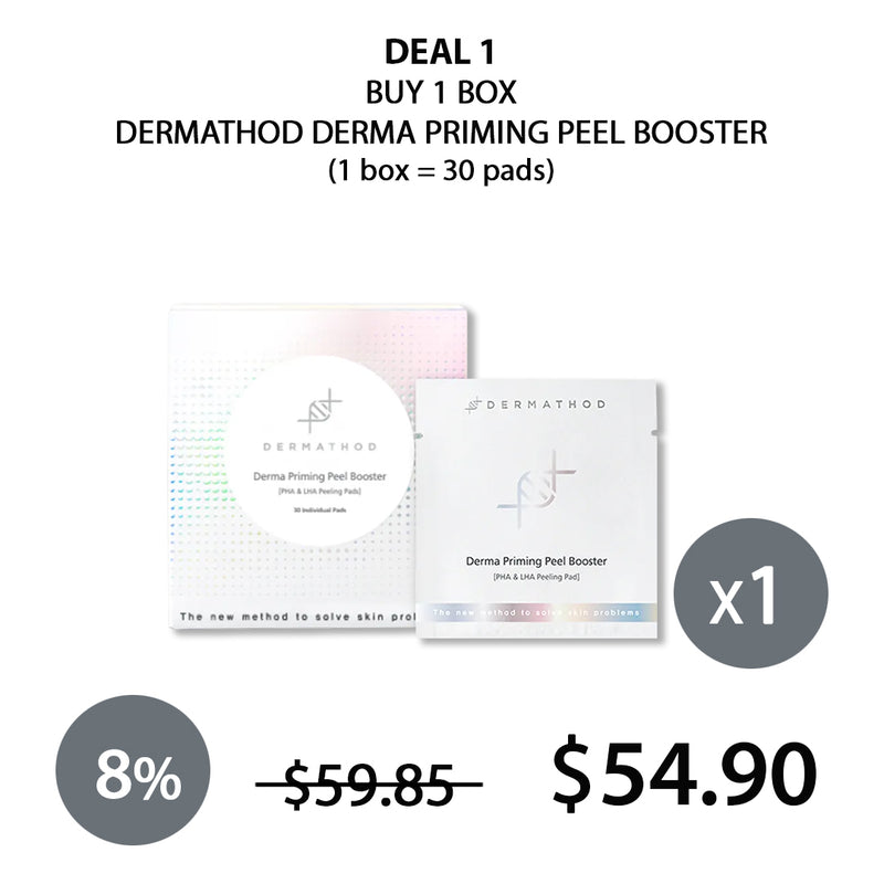 [DERMATHOD] Priming Peel Booster Pad (1 Box = 3ml X 30 Pads)