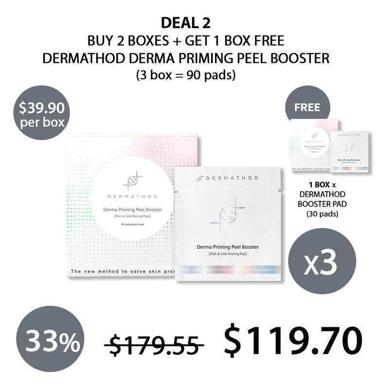 [DERMATHOD] Priming Peel Booster Pad (1 Box = 3ml X 30 Pads)