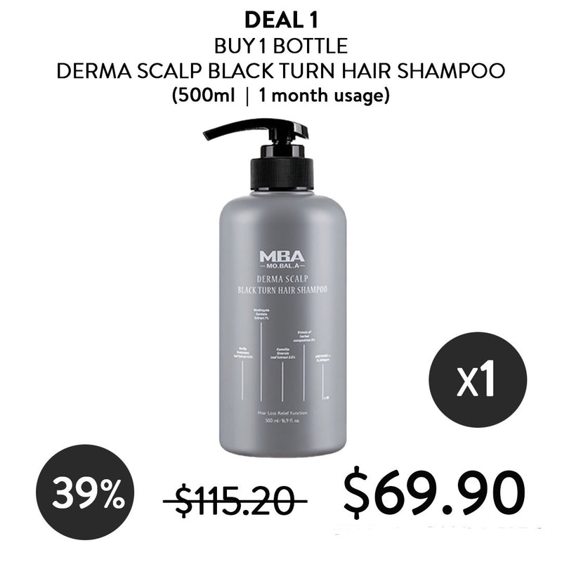 [MBA] Derma Scalp Black Turn Hair Shampoo 500ml