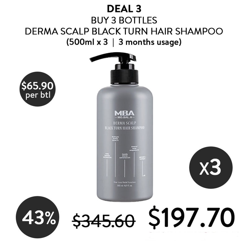 [MBA] Derma Scalp Black Turn Hair Shampoo 500ml