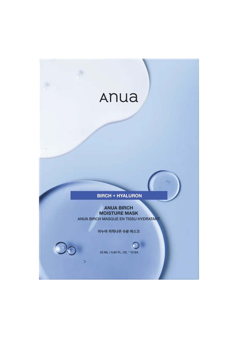 [ANUA] Birch Moisture Mask (1 Box = 25ml x 10 Sheets)