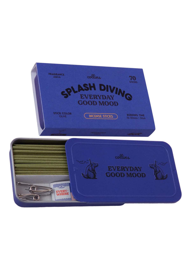 [COLLINS] Splash Diving Incense - Aqua Scent (1 Box = 70 Sticks)