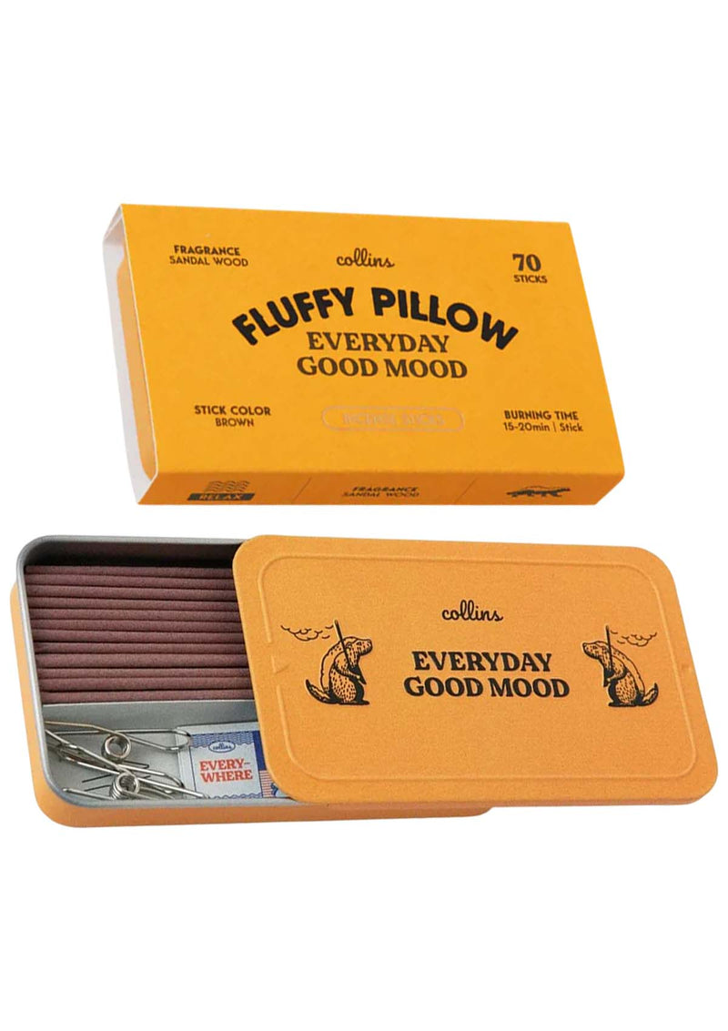 [COLLINS] Fluffy Pillow Incense - Sandalwood Scent (1 Box = 70 Sticks)