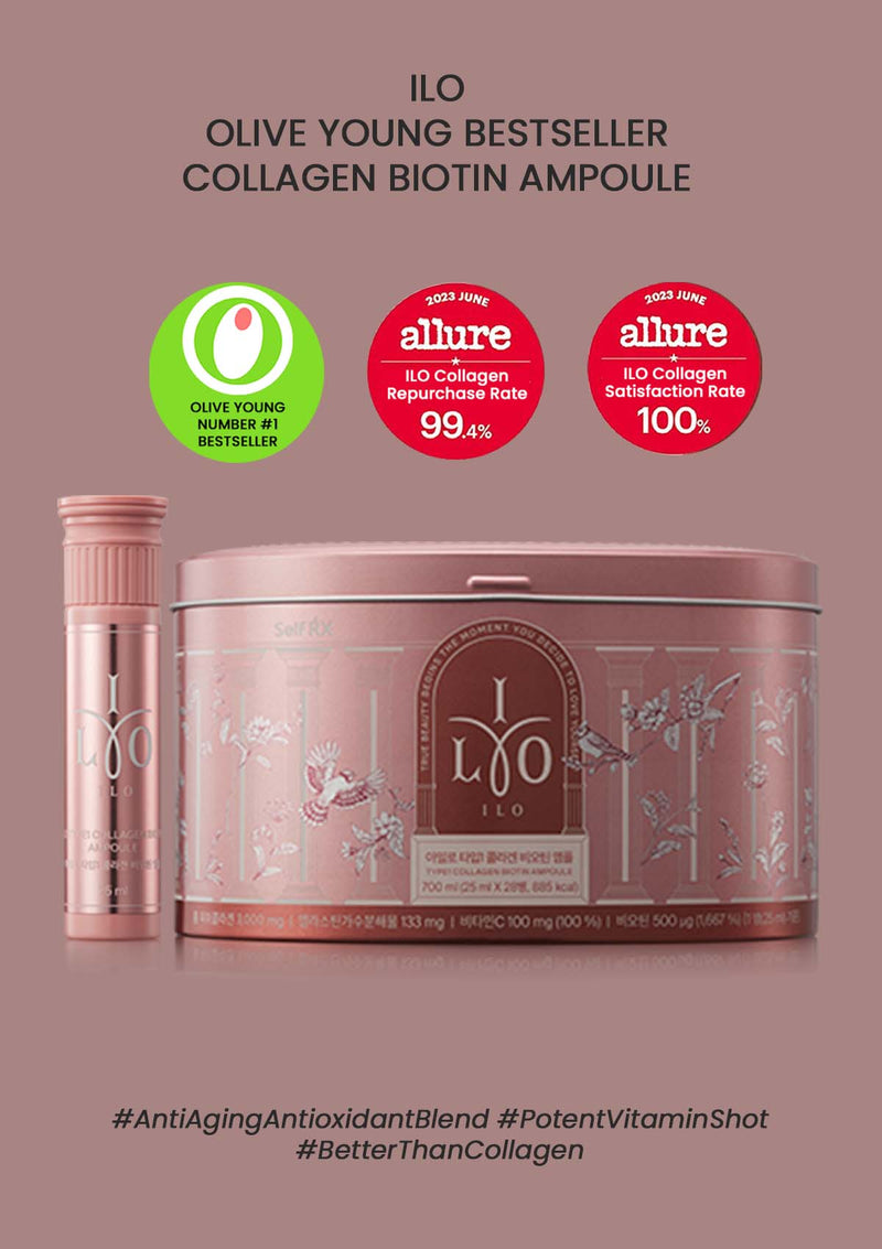 [ILO] Olive Young Bestseller Collagen Biotin Ampoule (1 Box = 25ml × 28 Bottles)