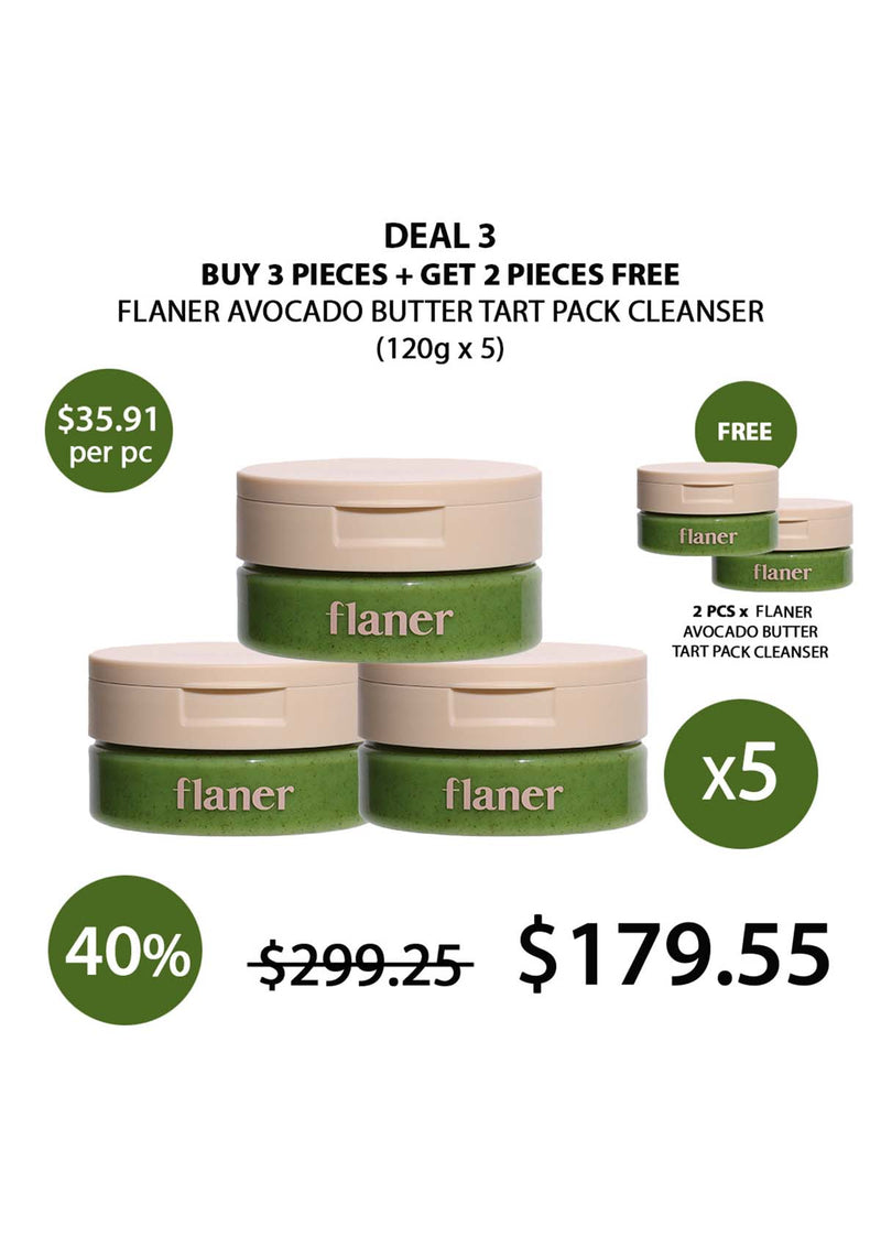 [FLANER] Avocado Butter Tart Pack Cleanser 120g