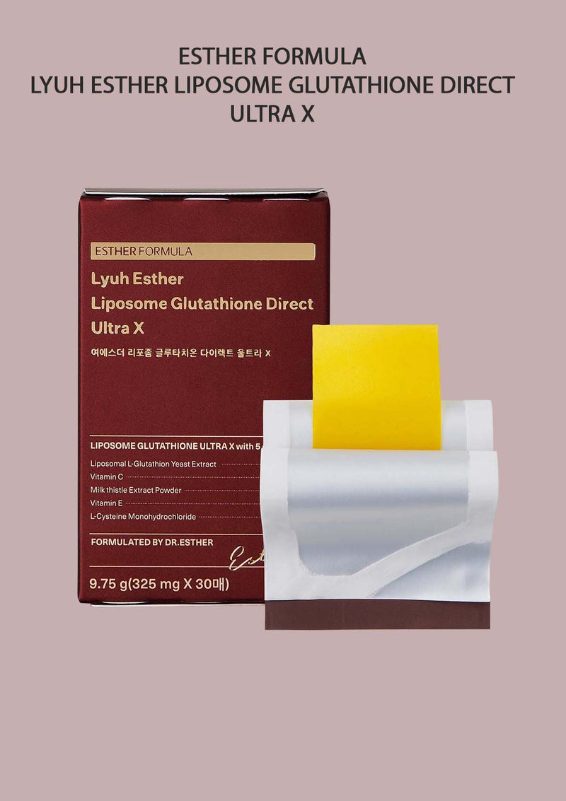 [ESTHER FORMULA] Lyuh Esther Liposome Lyuh Glutathione Direct Ultra x (1 Box = 325mg x 30sheets)