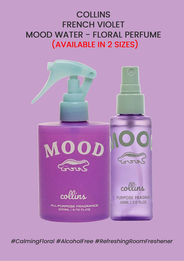 [COLLINS] All Purpose Fragrance French Violet Mood Water - Floral Scent 60ml | 200ml