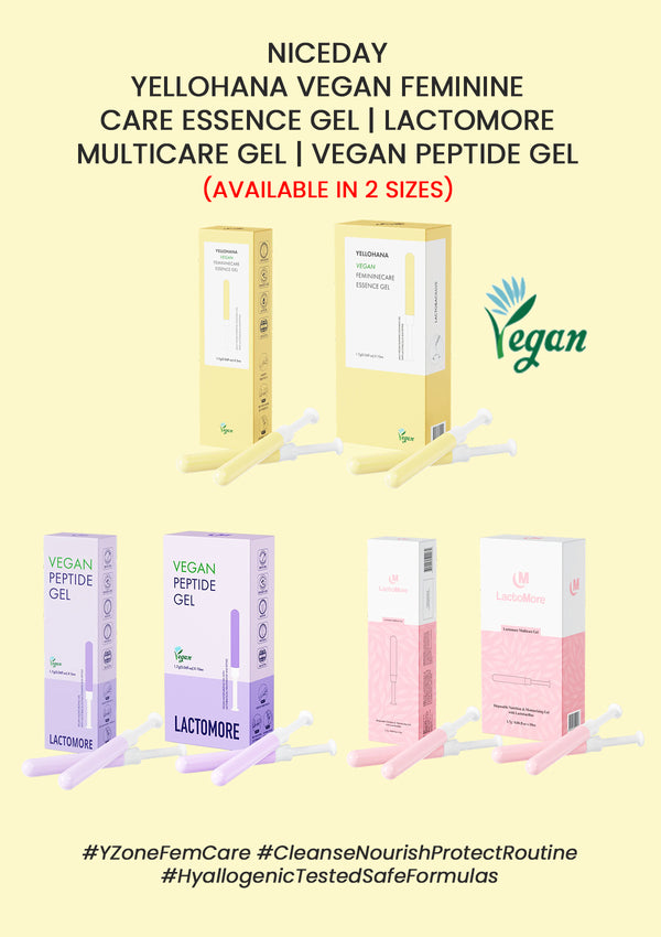 [NICEDAY] Yellohana Vegan Feminine Care Essence Gel l Lactomore Multicare Gel l Lactomore Vegan Peptide Gel