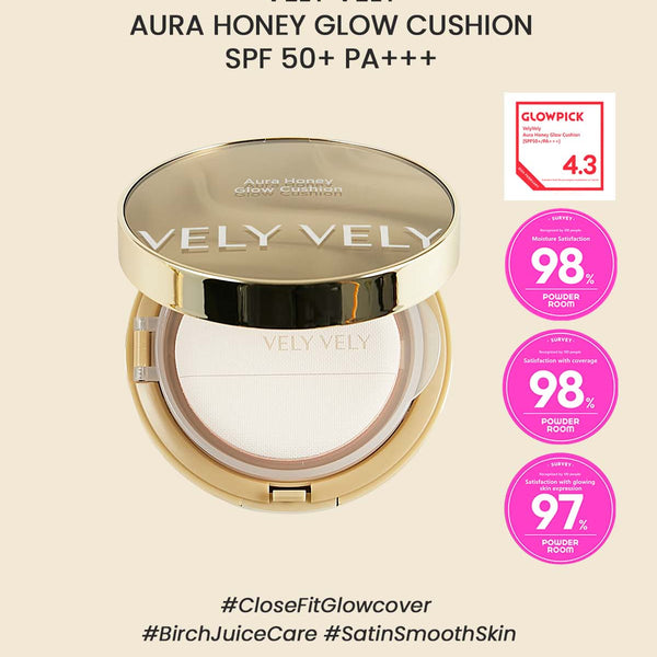 [VELY VELY] Aura Honey Glow Cushion SPF 50+ PA+++ 15g – COCOMO