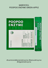 [MAROCELL] Poo Poo Enzyme Green Apple (1 Box = 3.5g x 30 Sticks)