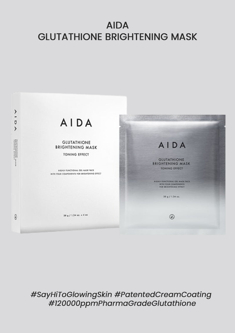 [AIDA] Glutathione Brightening Mask (1 Box = 4 Masks x 38g)