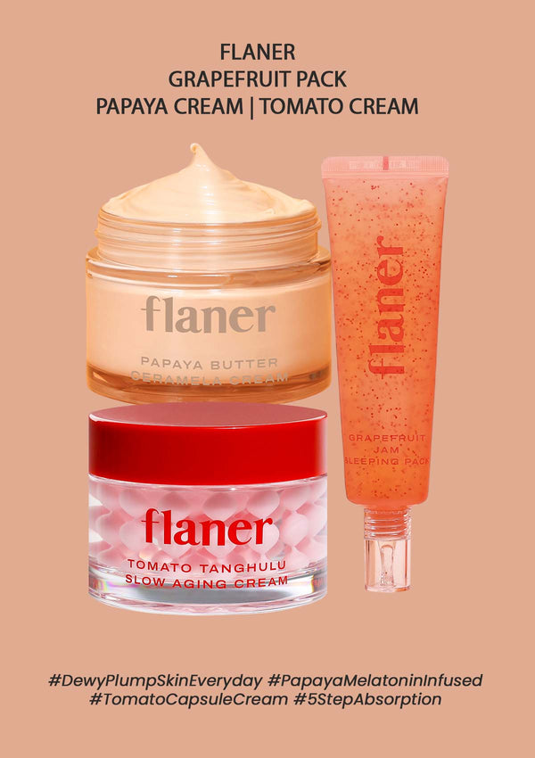 [FLANER] Grapefruit Pack | Papaya Cream | Tomato Cream