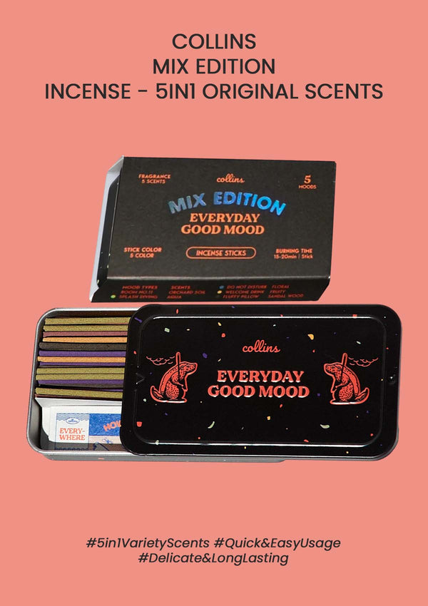 [COLLINS] Mix Edition Incense - 5in1 Original Scents (1 Box = 70 Sticks)