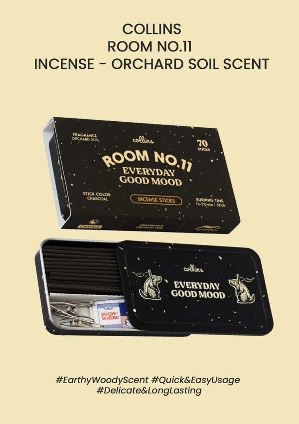 [COLLINS] Room No.11 Incense - Orchard Soil Scent (1 Box = 70 Sticks)