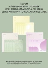 [LUVUM] Real CalmingPair Cica Gel Mask | Slow Aging Phyto Collagen Gel Mask | Afterglow Yuja Gel Mask