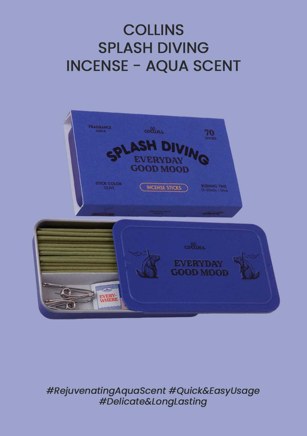 [COLLINS] Splash Diving Incense - Aqua Scent (1 Box = 70 Sticks)