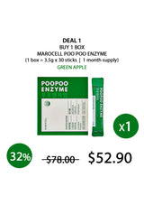 [MAROCELL] Poo Poo Enzyme Green Apple (1 Box = 3.5g x 30 Sticks)