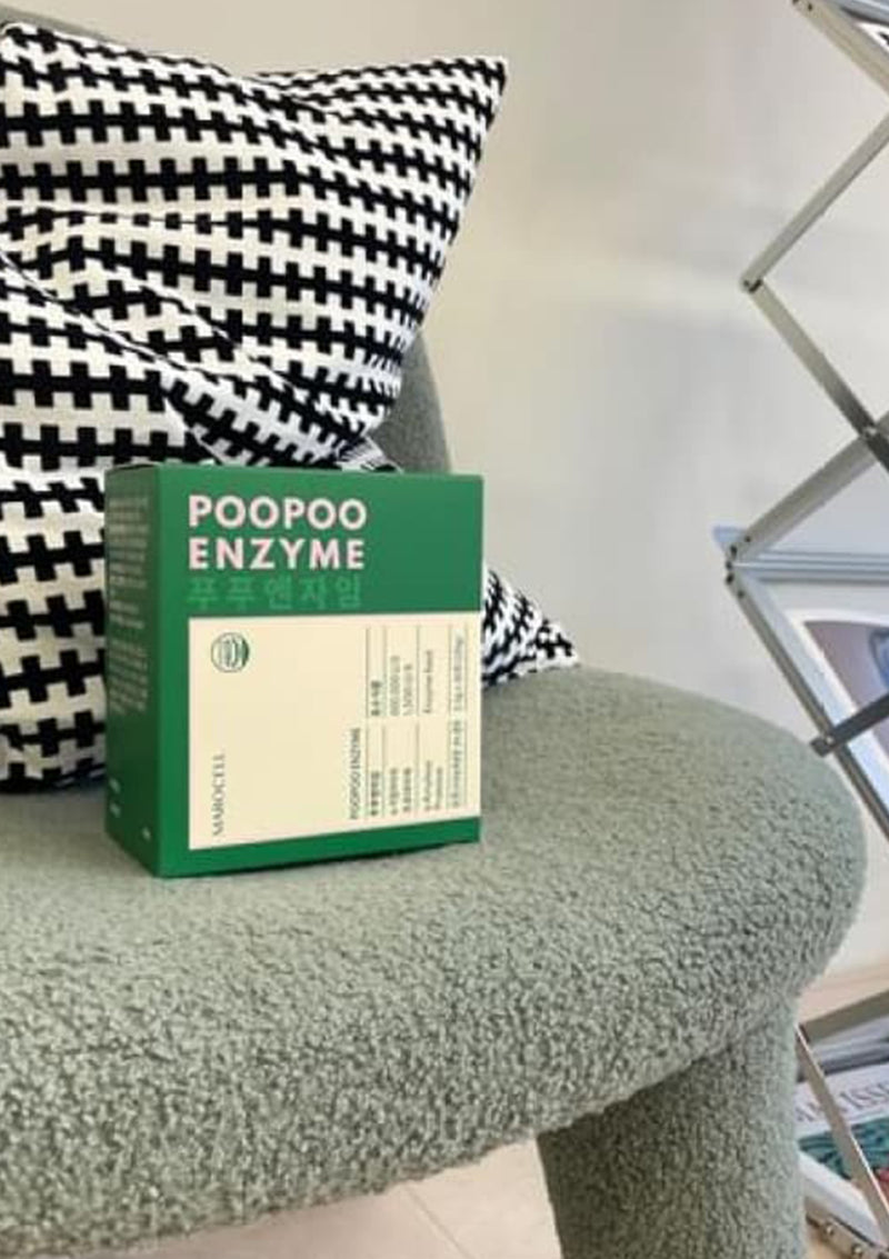 [MAROCELL] Poo Poo Enzyme Green Apple (1 Box = 3.5g x 30 Sticks)