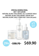 [LUVUM] Natural Blanc Hyaluronic Gel Cleanser | Daily Toner Pad | Serum