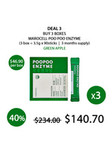 [MAROCELL] Poo Poo Enzyme Green Apple (1 Box = 3.5g x 30 Sticks)