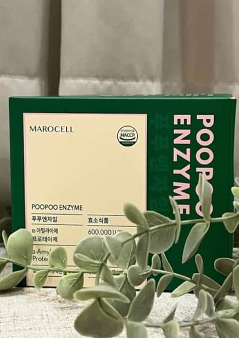 [MAROCELL] Poo Poo Enzyme Green Apple (1 Box = 3.5g x 30 Sticks)