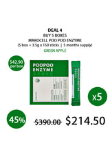 [MAROCELL] Poo Poo Enzyme Green Apple (1 Box = 3.5g x 30 Sticks)