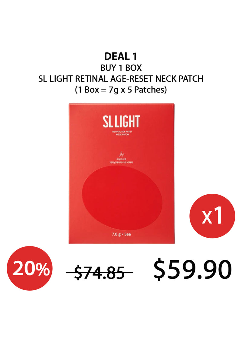 [SL LIGHT] Retinal Age-Reset Neck Patch (1 Box = 7g x 5 Patches)