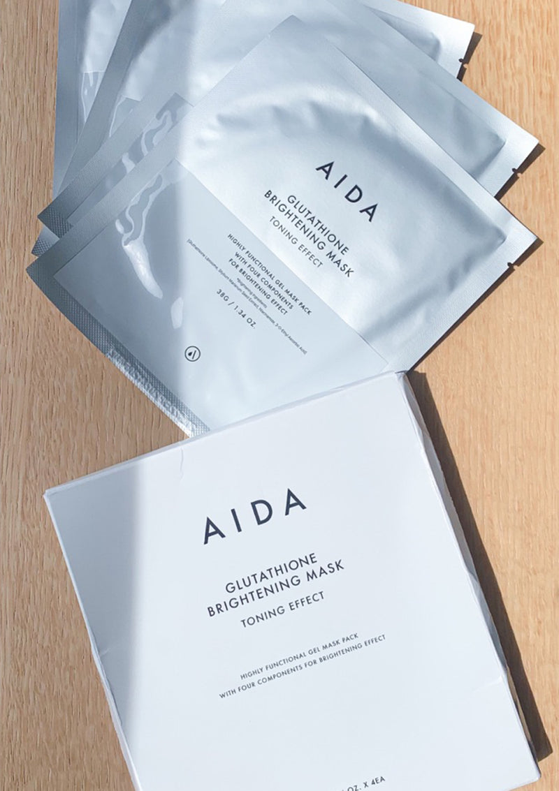 [AIDA] Glutathione Brightening Mask (1 Box = 4 Masks x 38g)