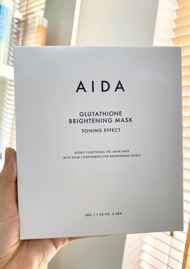 [AIDA] Glutathione Brightening Mask (1 Box = 4 Masks x 38g)