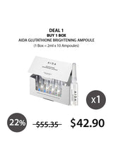 [AIDA] Glutathione Brightening Ampoule (1 Box = 2ml x 10 Ampoules)