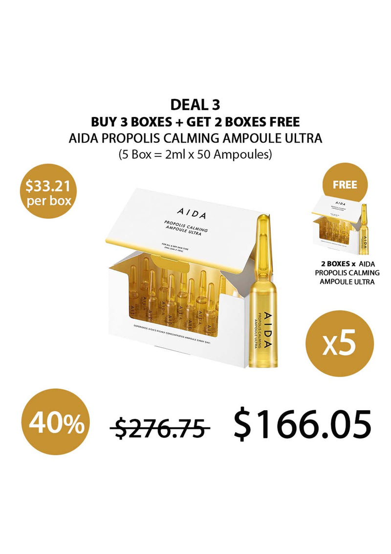 [AIDA] Propolis Calming Ampoule Ultra (1 Box = 2ml x 10 Ampoules)