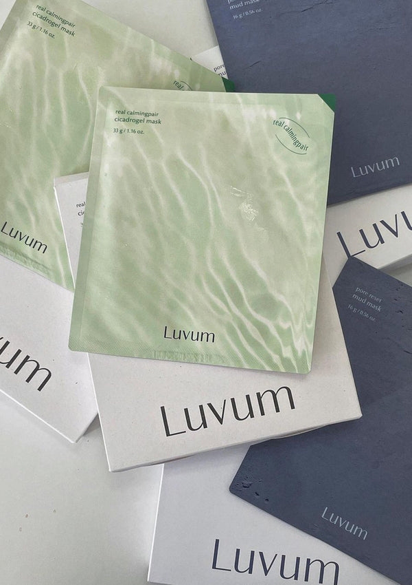 [LUVUM] Real CalmingPair Cica Gel Mask | Slow Aging Phyto Collagen Gel Mask | Afterglow Yuja Gel Mask