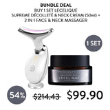 [LECELIQUE] Supreme Décolleté and Neck cream 50ml + 2 in 1 Face & Neck Massager - COCOMO